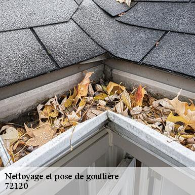 Nettoyage et pose de gouttière  72120